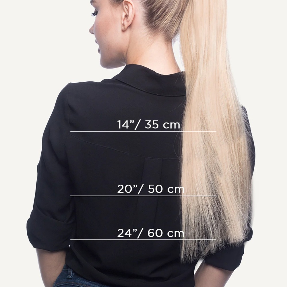 Blonde platinum ponytail clip in extensions Fitted Wig